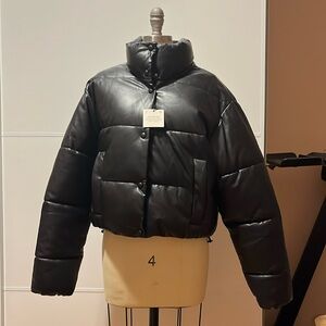 Zara Cropped Puffer Coat - NEW